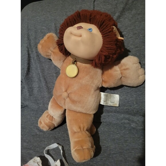 Vintage 1983 Cabbage Patch Kids Koosas Girl Lion Dog w/Dress Furskin Bear Doll - Picture 8 of 15
